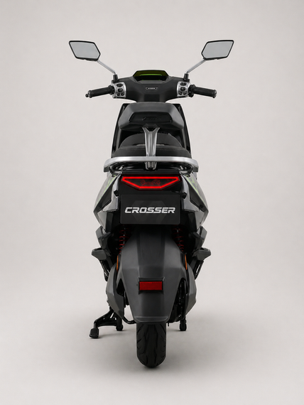 Электроскутер Crosser V5 2500W 72V 35Ah Graphene, до 80 км, 70 км/ч, 2500 Вт, двухместный Чорний | Зображення 3