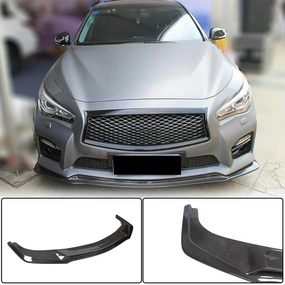 Передний Лип-спойлер V1 для Q50 Sport 2014-2017 Карбон для Infiniti Q50/Q60