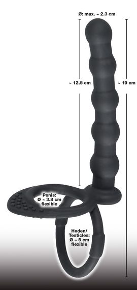 Насадка для подвійного проникнення - Black Velvets Cock & Ball Ring | Зображення 7