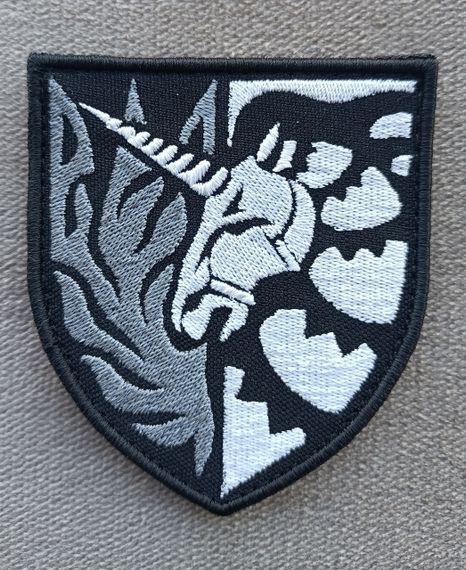 Шеврон єдиноріг (сірий)