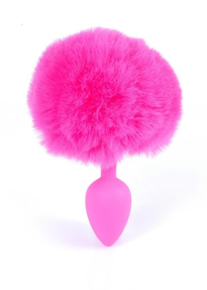 Анальна пробка - Bunny Tail Silicone Pink Plug Pink Sex Aura | Зображення 5