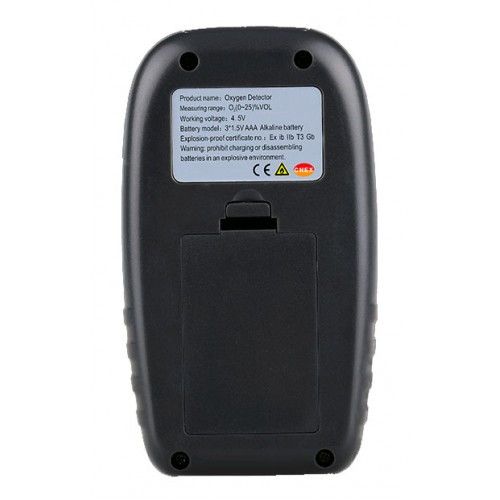Датчик концентрації кисню O2 + термометр (0-25% VOL, 0-50 °C) WINTACT WT8821 | Зображення 3