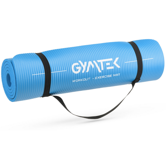 Коврик (мат) для йоги и фитнеса Gymtek NBR 1см голубой | Зображення 5