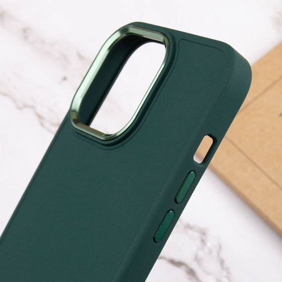 TPU чехол Bonbon Metal Style для Apple iPhone 14 Pro Max (6.7") Силикон, Зеленый / Pine green | Зображення 4