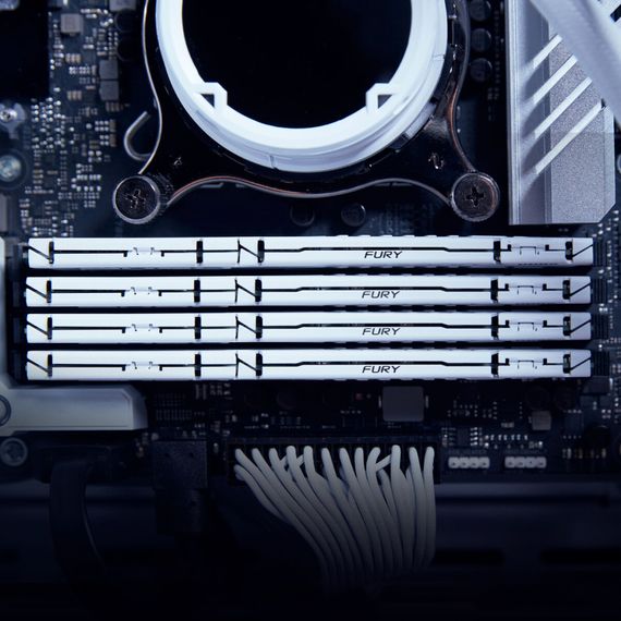 Модуль пам'яті для комп'ютера DDR5 32GB (2x16GB) 5200 MHz Beast EXPO White Kingston Fury (ex.HyperX) (KF552C36BWEK2-32) | Зображення 5
