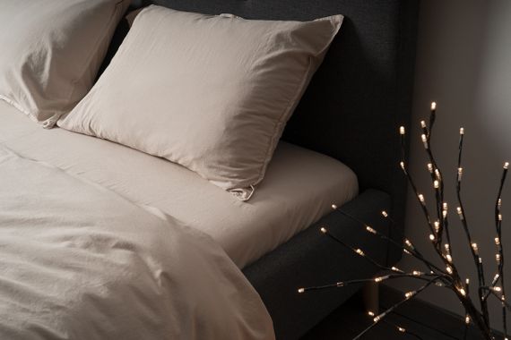 Комплект постільної білизни SoundSleep Stonewash євро 200х220 см бежевий (93593007) | Зображення 3