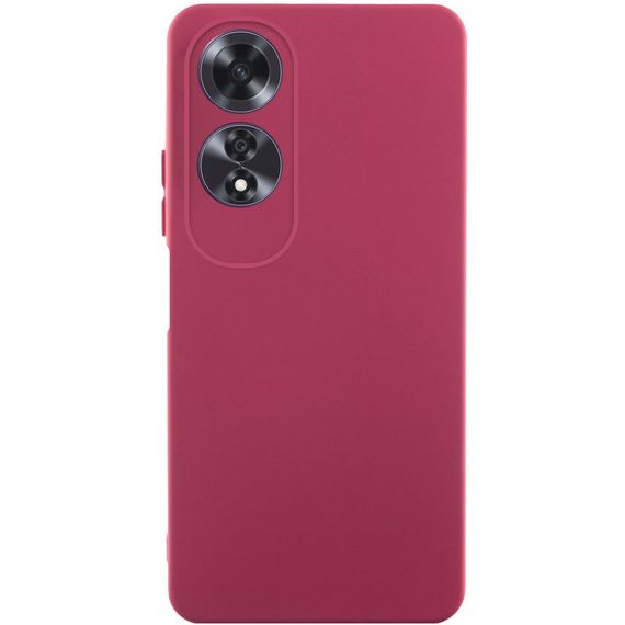 Чехол TPU GETMAN Liquid Silk Full Camera для Oppo A60 4G Бордовый / Marsala