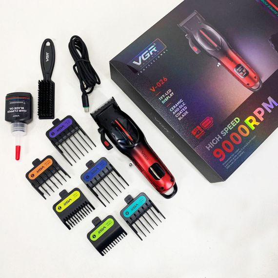 Акумуляторна машинка для стрижки VGR V-026 RED. Колір: червоний | Зображення 7