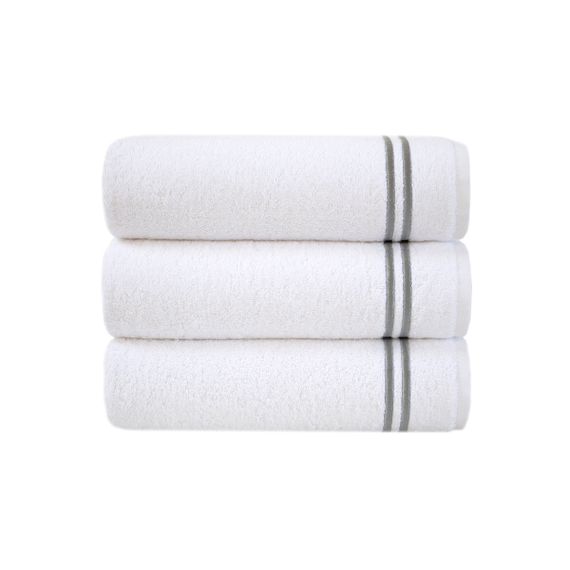 Рушник MieCasa 10747 Туреччина 50*90 см  Махра Білий із сірим