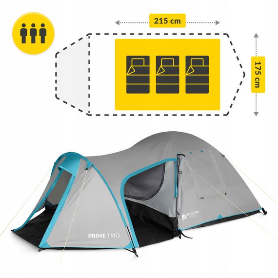 Намет туристичний Mountain Goat Prime Trio 3-місний Grey (P-5905973406581) | Зображення 2
