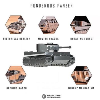 Конструктор Metal Time Коллекционная модель Ponderous Panzer Heavy Tank Тяжелый танк Тигр (MT020) | Зображення 2
