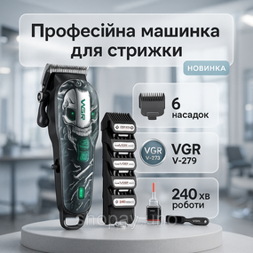 Машинка для стрижки волосся і гоління VGR, Практична машинка для стрижки волосся, Тример бездротовий CZ-14