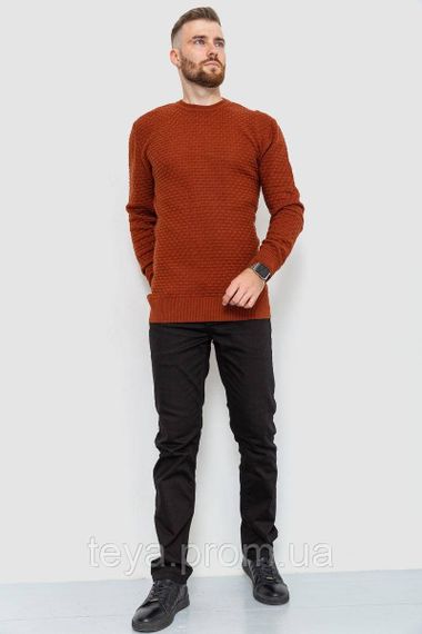 Светр чоловічий, колір теракотовий, розміри M, L, L, XL, XXL, 93*2,5 см FA_008093 | Зображення 1