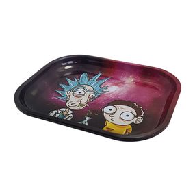 Поднос для самокруток металлический Rolling Tray Rick & Morty Mini