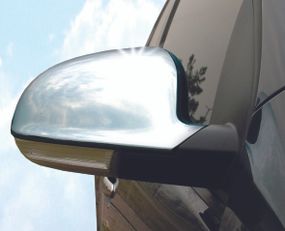 Накладки на зеркала (SW, шт, нерж.) OmsaLine - Итальянская нержавейка для Volkswagen Golf 6