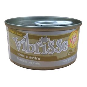 Блок консервованого корму для котів з тунцем і качкою в соусі Croci Vibrisse Menu 24*70 г