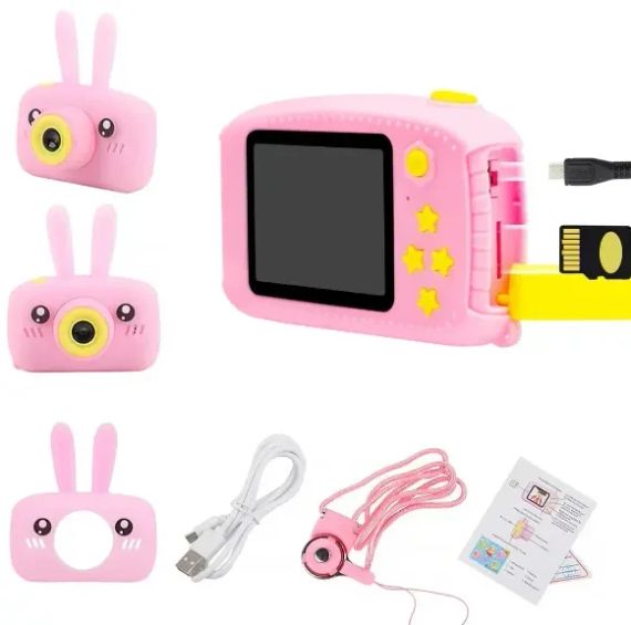 Дитячий фотоапарат Smart Kids Camera цифрова фотокамера, дитяча камера для фото рожевий | Зображення 6
