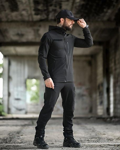 Еластичний тактичний костюм agony чорний НП4880