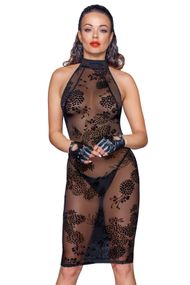 Cукня Noir Handmade F240 Midi tulle dress with velvet straps Чорна 3XL