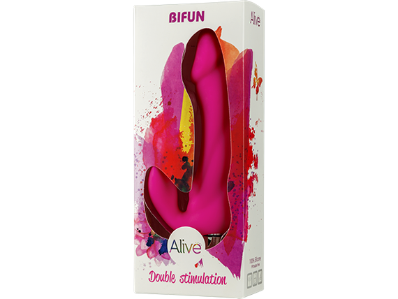 Вібратор вагінально-кліторальний Alive Bifun, фалоімітатор зі стимулятором клітора | Зображення 2