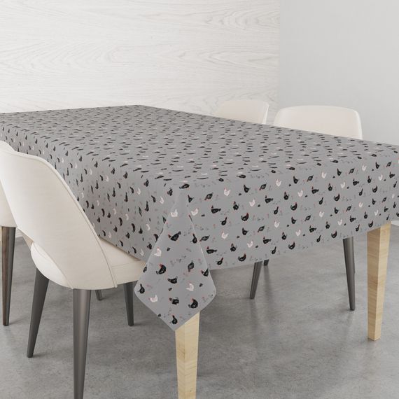 Скатертина Home Line 64688 Україна 120x150  Бавовна Сірий