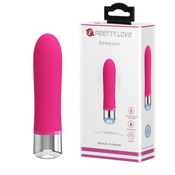 Вібратор міні PRETTY LOVE Sampson рожевий, 12.4 см Sex Aura
