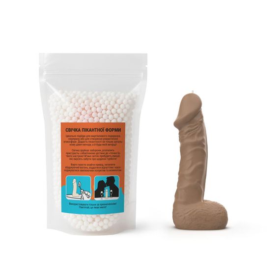 Свічка у формі члена Чистий Кайф MEDIUM Brown Sex Aura | Зображення 3