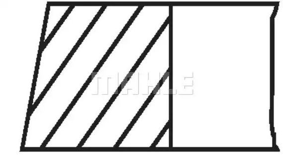 Кільце поршневе FIAT 70,00 1,0/1,1, MAHLE/KNECHT (00726N0) | Зображення 1