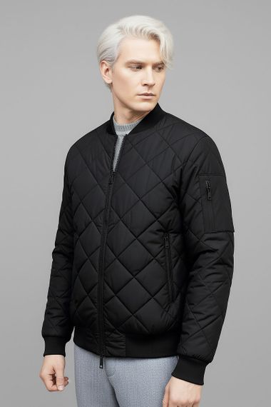 Чоловічий Бомбер Sun`s House  розмір: 48 Чорний (арт. SB-25257-black) | Зображення 1