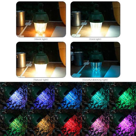Фонарь кемпинг вольфрамовая лампа на солнечной батарее 899-SMD(RGB)+COB VA-34 | Зображення 4
