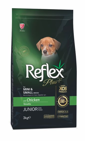 Сухой корм с курицей для щенят малых пород Reflex Plus Junior Mini & Small Breeds Chicken, 3 кг