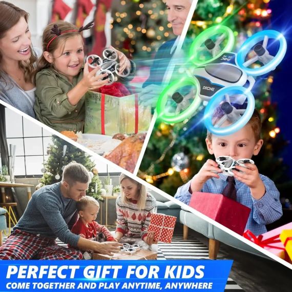 Міні-дрон з камерою 720P HD M2C — квадрокоптер з підсвіткою, 3D-фліпами та 3 акумуляторами | Зображення 3