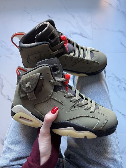 Кросівки Jordan 6 x Travis Scott Retro Olive весна / літо / осінь 2035 | Зображення 5