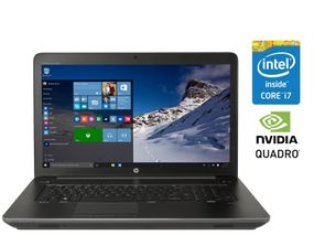 Мобільна робоча станція HP ZBook 17 G3 / 17.3" (1920x1080) IPS / Intel Core i7-6700HQ (4 (8) ядра по 2.6 - 3.5 GHz) / 16 GB DDR4 / 256 GB SSD / nVidia Quadro M2000M, 4 GB GDDR5, 128-bit / WebCam / 4G/LTE / Win 10 Pro б/в