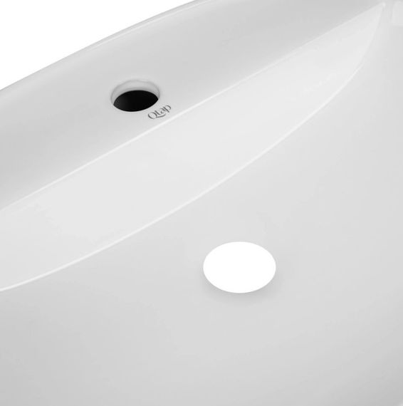 Комплект Qtap Scorpio: Раковина накладна овальна 500x380x120 мм White + Донний клапан PU02 (QT14112202WN47313) | Зображення 3