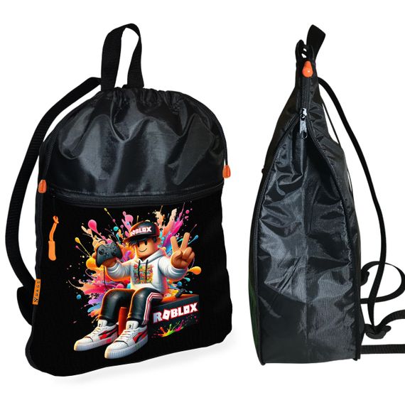 Рюкзак-мешок для обуви,спортивной формы Роблокс "Roblox" детская сумка для сменки с расширителем (1681)