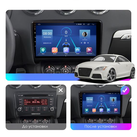 Штатная магнитола Lesko для Audi TT II (8J) 2006-2010 экран 9" 6/128Gb 4G Wi-Fi GPS Top Ауди | Зображення 2