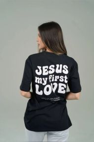 Футболка женская с принтом повседневная S Черная