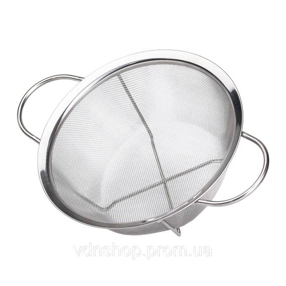 Друшляк з двома ручками 25 см дрібнокомірчаста сітка з нержавіючої сталі HP-19-2-25CM | Зображення 2