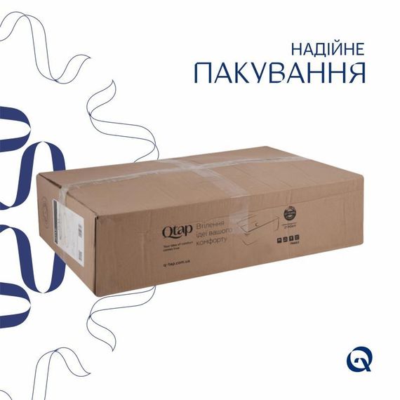 Комплект Qtap Dove: Раковина накладна овальна 635x420x150 мм White + Донний клапан PU02O | Зображення 4