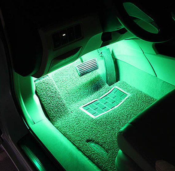 Cветодиодная RGB лента для подсветки салона автомобиля с пультом ДУ 4 шт по 9 лед ELITE LUX EL-1228 | Зображення 7