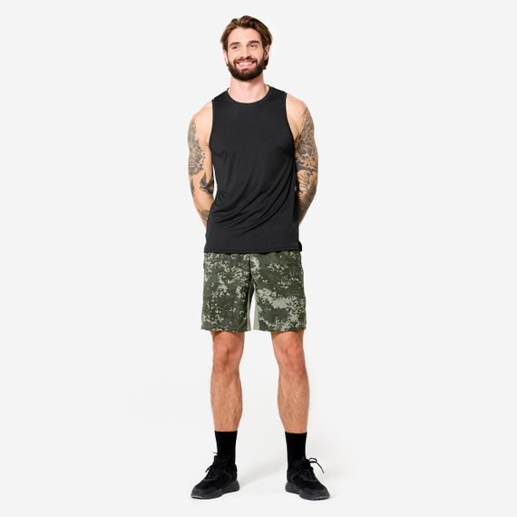 Шорти для фітнесу з кишенями хакі - 2XL | Зображення 1