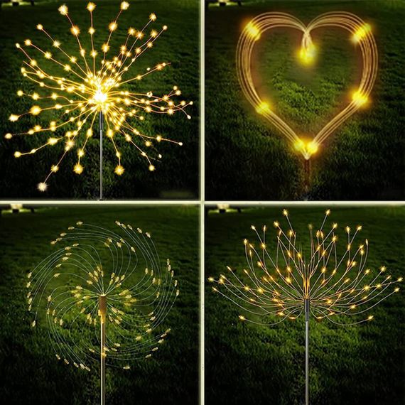 Садовый фонарь на солнечной батарее Одуванчик (1 шт) 90 LED, Теплый белый / Лед светильник для сада на ножке | Зображення 7
