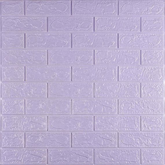 Самоклеюча 3D панель 3080x700x3мм Світло-фіолетова Цегла SW-00001758 | Зображення 1