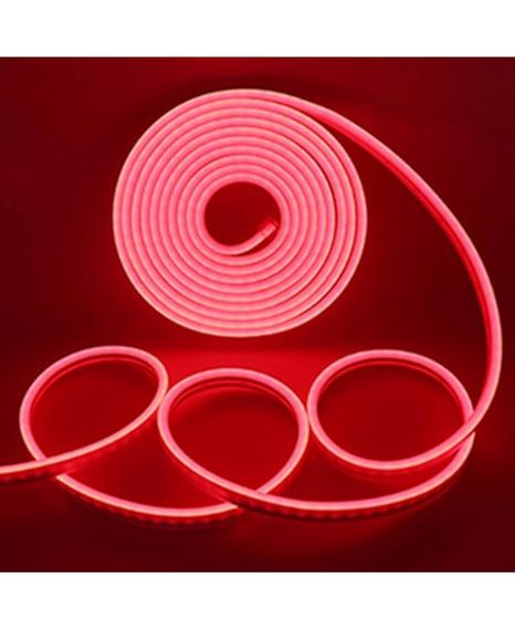 Неоновая гибкая лента LED Neon Flex 0719 силиконовая герметичная 12V-220V, 5 м Красный