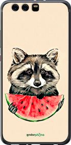 Чохол на Huawei P10 Plus Єнотик з кавуном "4605u-963-2448"