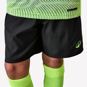 Шорти дитячі Viralto Wavy для футболу чорні з жовтим - 4-5 р 103-112 см