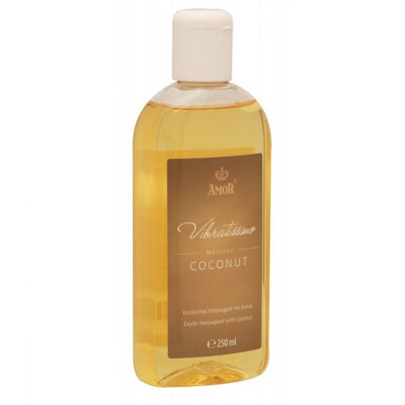 Масажна олійка Amor Vibratissimo Coconut з ароматом кокоса, 250 мл | Зображення 1