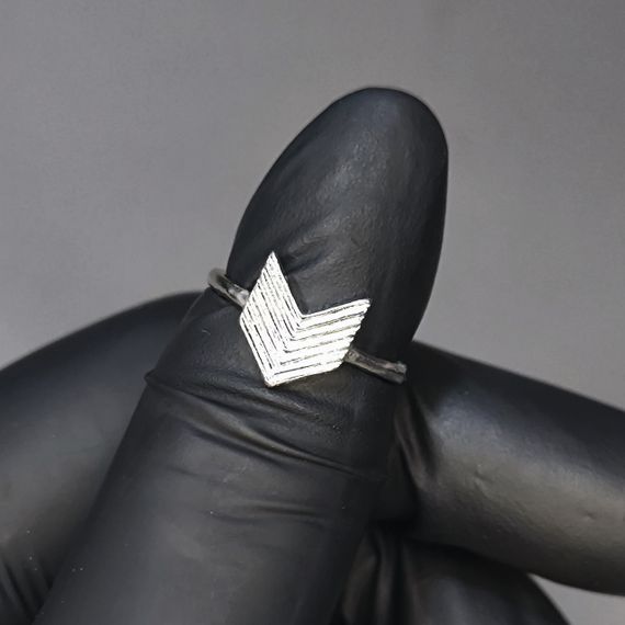 Кольцо #66 для фото ногтей (маникюра) цвет серебро