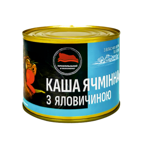 Каша ячменная с говядиной Тернопольский мясокомбинат 525 г